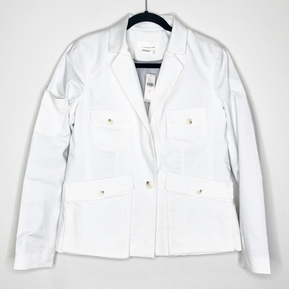 Anthropologie Neve Utility Jacket White Size 8 - Picture 5 of 9